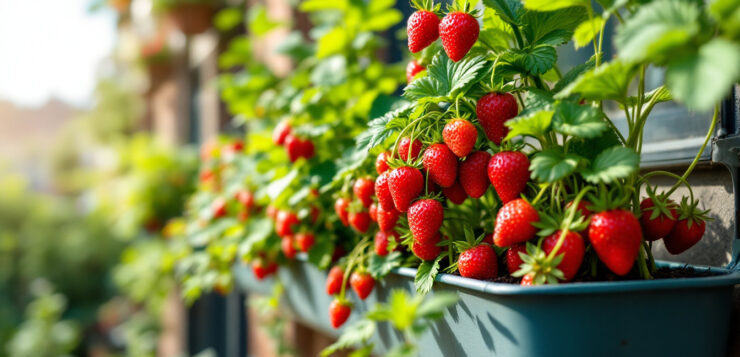 Fraises sur le balcon : l&rsquo;astuce de la gouttière pour récolter deux fois plus de fruits