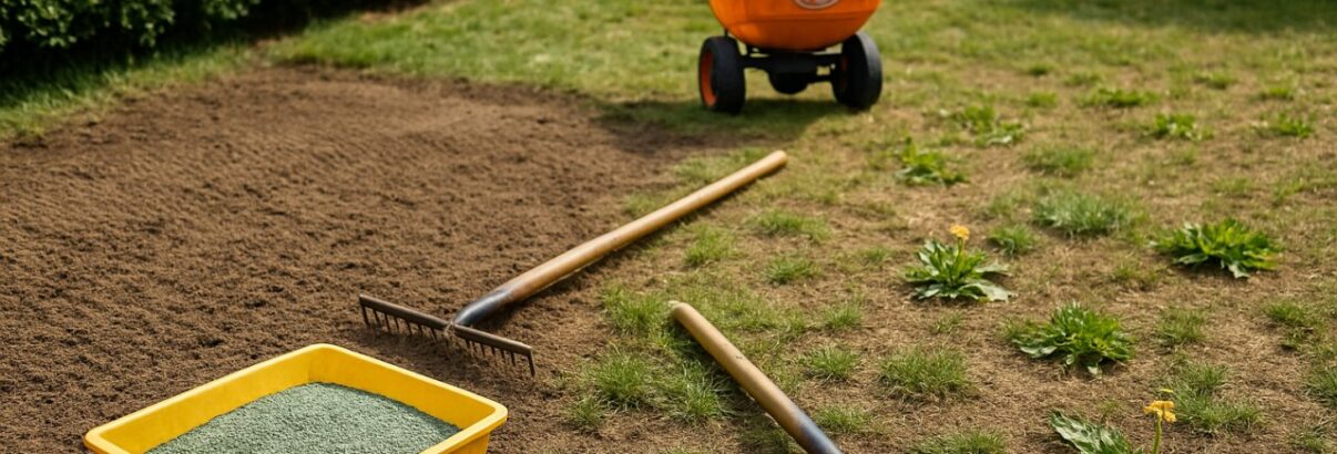 Pelouse dégarnit après l'été et mauvaises herbes : regarnissage complet ou réparation ciblée, que choisir ?