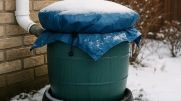Réserve d'eau laissée dehors en hiver : protégez-la du gel sans la démonter