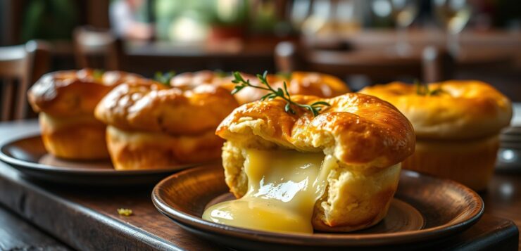Ces petits soufflés au jambon et au fromage cachent un cœur fondant irrésistible : la recette facile qui régale tout le monde