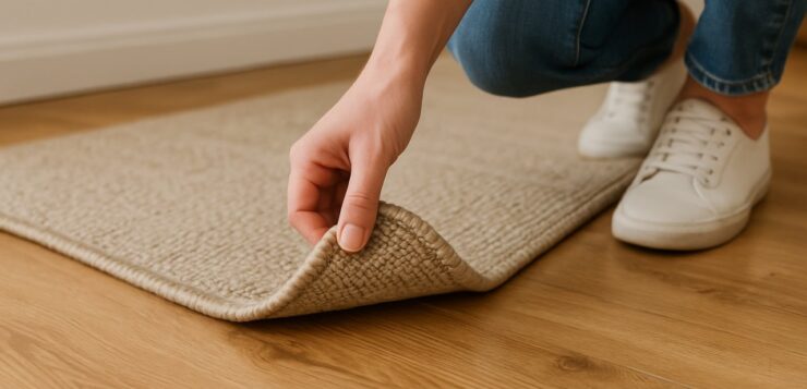 Tapis qui glisse et coins qui se relèvent : toutes les solutions pour le stabiliser sans abîmer votre sol