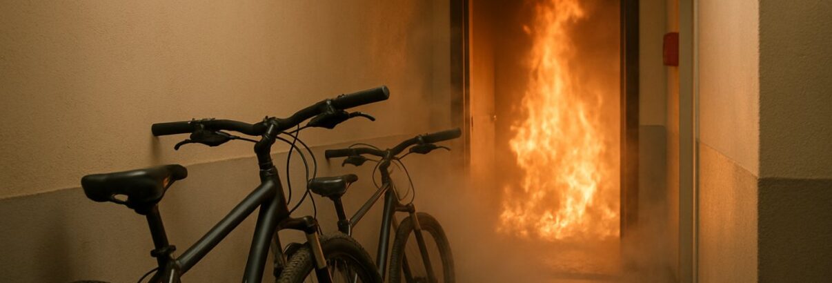 Vélos dans le couloir d'immeuble : ce que risquent vraiment les occupants en cas d'incendie